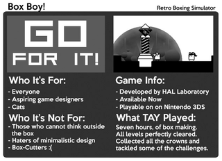 Illustration for article titled Box Boy! : The TAY Review
